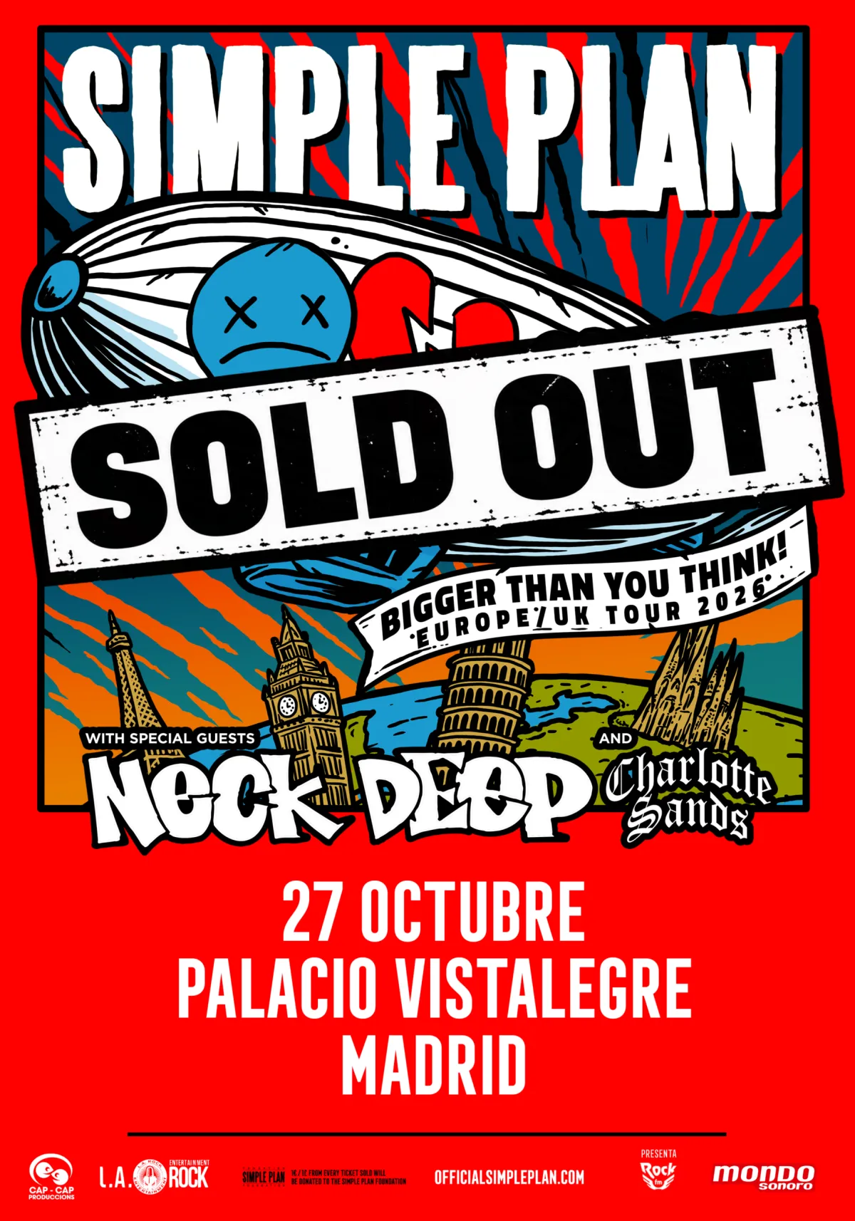 Simple Plan «Bigger Than You Think! Europe Tour 2026»